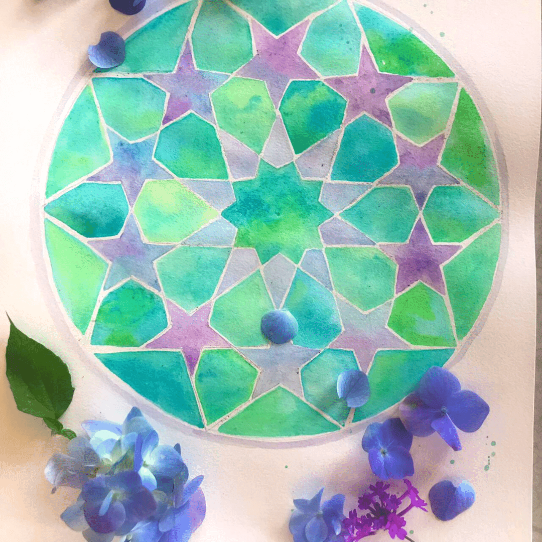 Curso Mandala Geométrica Sagrada - mandala verde