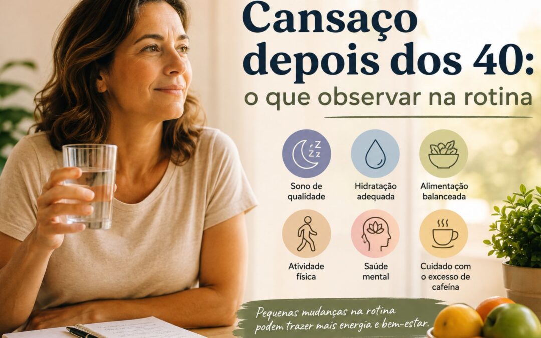 Cansaço depois dos 40: o que observar na rotina